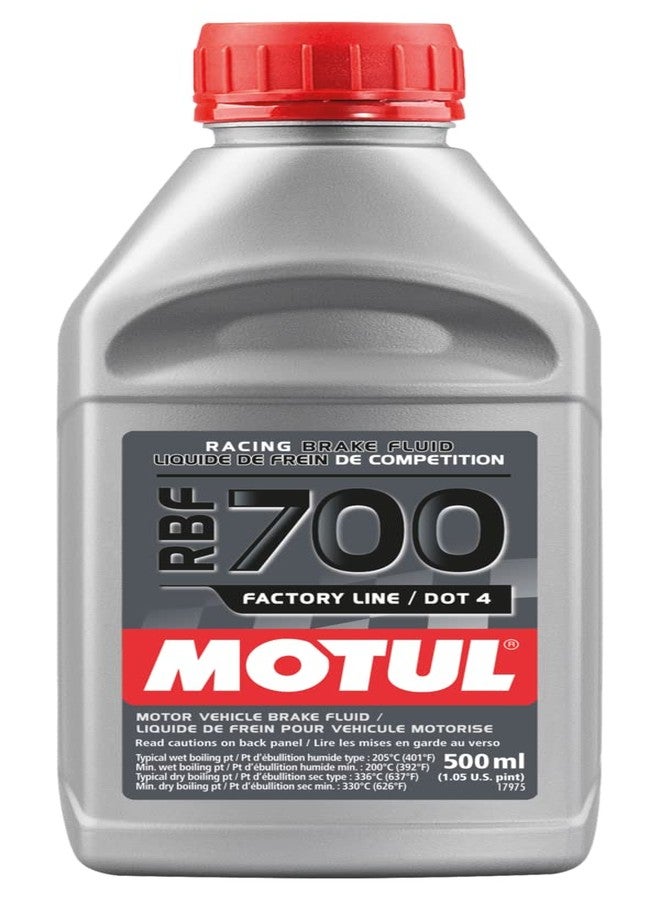Motul RBF 700 Factory Line Racing Brake Fluid, Full Synthetic DOT 4 Brake Fluid with High Boiling Point, for Hydraulic and Clutch Systems, for Extreme Temperatures - Image 1